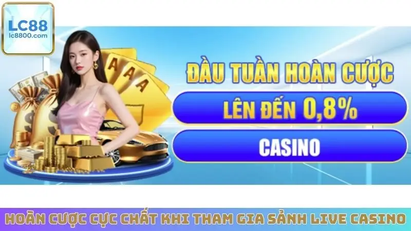 Hoàn cược cực chất khi tham gia sảnh Live Casino