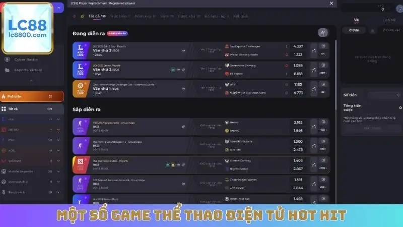 Một số game thể thao điện tử hot hit